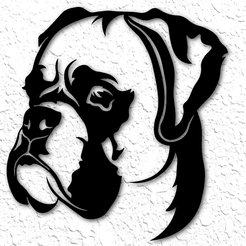 project_20230208_1212429-01.png Fichier STL Décoration murale chien Boxer Décoration murale chiot Boxer・Objet pour impression 3D à télécharger