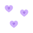 Coeurs_x3_fabsy3d.stl Smiley coeurs déco