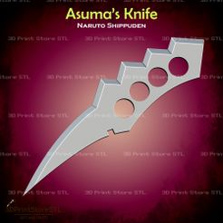 1.jpg Asuma Knife from Naruto Shippuden - Fan Art for cosplay 3D print model