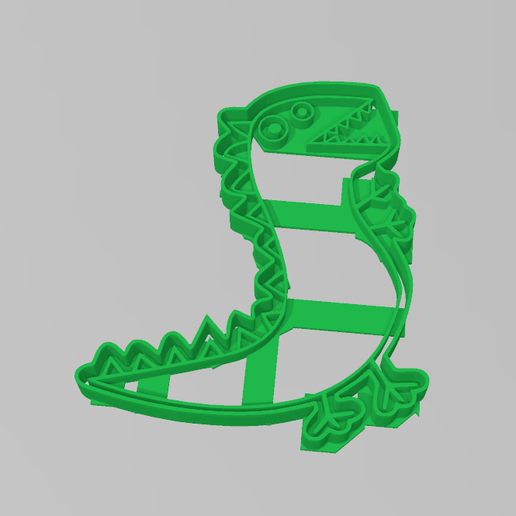 Cookie Cutter Dinosaur Peppa Pig Cookie Dinosaur - 3D model önizlemesi
