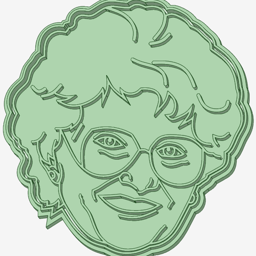 Golden Girls 1 cookie cutter 3D model