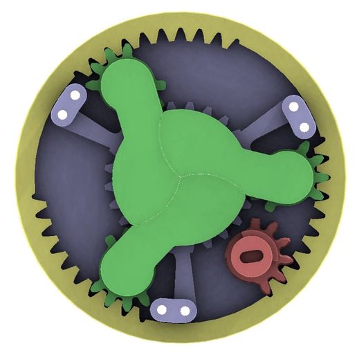 Iris mechanism for 3d printing-3DP3BLROD20A 3D model