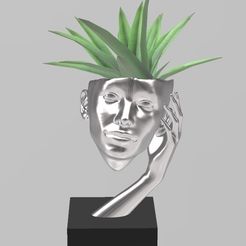 femme-vase-v2-1.jpg Archivo STL JARRÓN MUJER PLANTA SCULT DECO DISEÑO REGALO・Plan imprimible en 3D para descargar