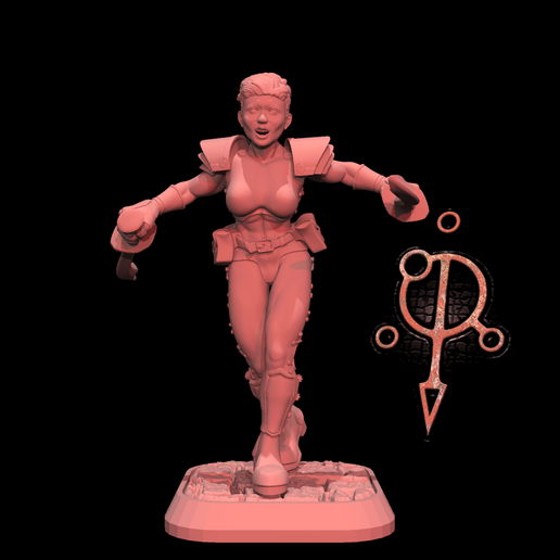 Human Female Warrior 02 3D model