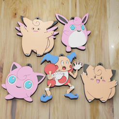 3D file POKEMON GHOST & DRAGON PACK, 7 KEYCHAINS / KEYCHAIN・Model