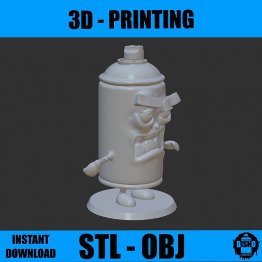 IMG_8035.jpeg Graffiti, digital STL and OBJ file of a bad spray can