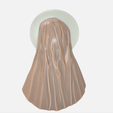 1.png Estátua da Virgem Maria, figura a rezar com auréola, decoração religiosa