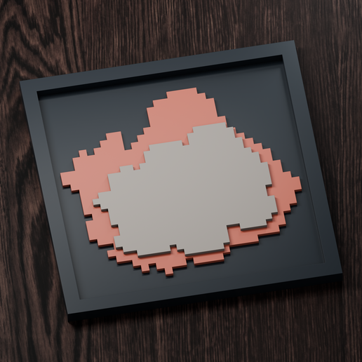 Camerupt - Pokemon Silhouette Frame | Box sprite | STL