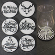 Sans-titre-copy-2.png Datei STL 6 Coaster Christmas・Design für 3D-Drucker zum herunterladen