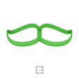 02.jpg Mustache 2 cookie cutter for professional