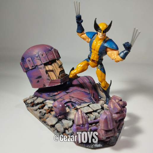 👾 Sentinel Diorama STL – Marvel Legends Scale 1/12 – X-Men Display Base ...