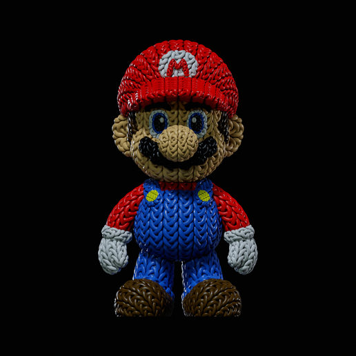 Knitted Super Mario