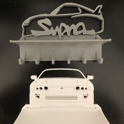 Supra.jpg STL file Toyota Supra Key Chain Racks (4 Designs!)・3D printing design to download