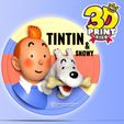 0.jpg tintin and snowy 3D model wall relief 3D printable stl file