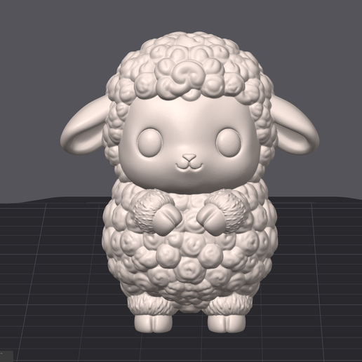cute fluffy sheep 3D model