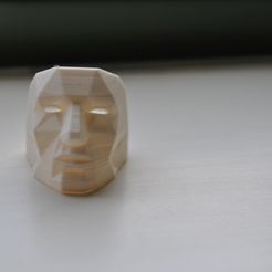 011_display_large.jpg Free STL file Low Poly Mask Ring Edition・Template to download and 3D print