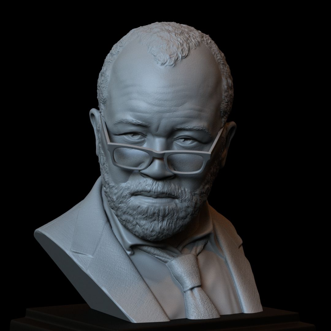 01.RGB_color.jpg Файл 3D Bernard Lowe (Jeffrey Wright) Westworld HBO - 3d print model, portrait, bust, sculpture - 200 mm tall・3D-печать дизайна для загрузки, sidnaique