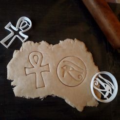 photo1689297492-2.jpeg STL file x2 Ancient Egypt symbols - cookie cutter - Pharaoh, Gods・3D printer design to download