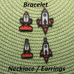 IMG_7760.jpg Datei STL 4 Rocket Necklaces, Armbänder, Earrings, Jewelry・Modell für 3D-Druck zum herunterladen