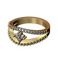 Square-cluster-Diamond-lip-ring-size7-02.jpg Fichier STL Bague à lèvres en grappe carrée de diamants taille US 7 Modèle d'impression 3D・Design pour imprimante 3D à télécharger