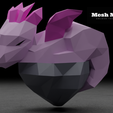 mesh-mayhem-4.png Cute Sleeping Lo-poly Dragon on rock
