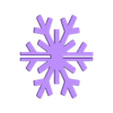 Snowflake-2.stl 3-Peice Snowflake Ornament Assembly
