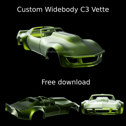 Custom Widebody C3 Vette telcustoms iN ace an Free download Custom Widebody C3 Vette