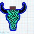 zebra.png Blank Bull head with 8 inserts