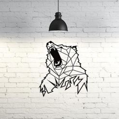 29.Bear.jpg Bear Wall Sculpture 2D