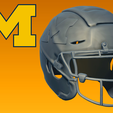 Untitled-1.png NFL Helmet Michigan wolverines football - 3d Print