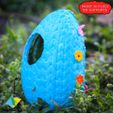4.jpg 🐰 Detailed Crochet Style Easter Bunny, Eggs, and Flowers 3D Model! 🌼
