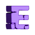 E.stl Minecraft 3D logo