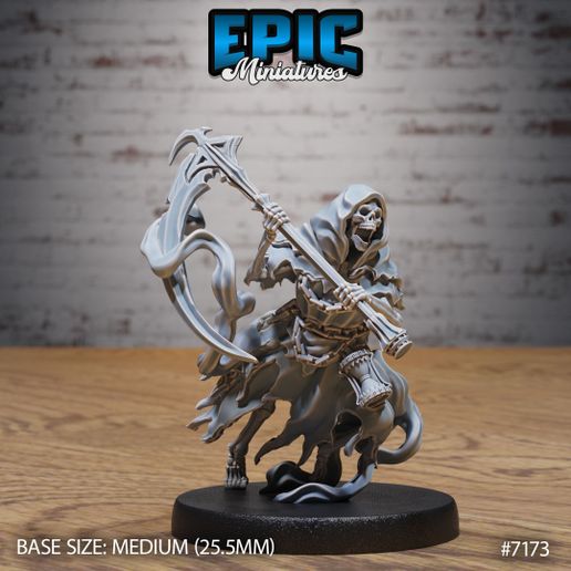 Grim Reaper ‧ DnD Miniature ‧ Tabletop Miniatures ‧ Gaming Monster ‧ 3D Model ‧ RPG ‧ DnDminis ‧ STL FILE