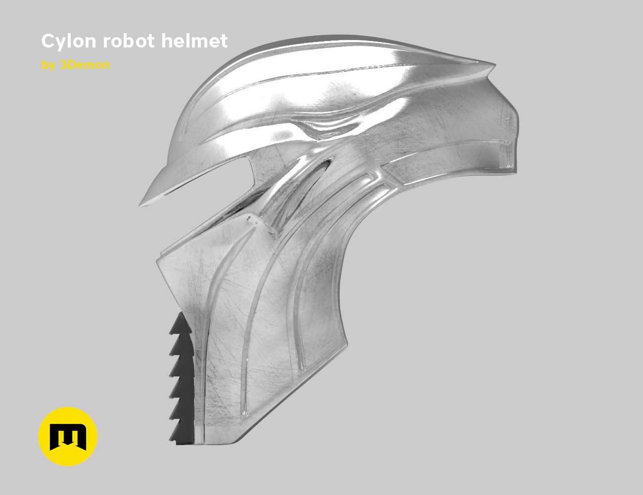 render_cylon_color.643.jpg 3D file Cylon robot helmet, Batlestar Galactica・3D printer design to download, 3D-mon