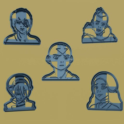 Avatar cookie cutters - 3D model önizlemesi