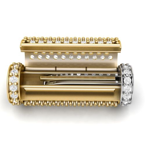 💎 8 mm x 25 mm Round Flip Diamond Lock Box for Chain and Necklace・ STL ...