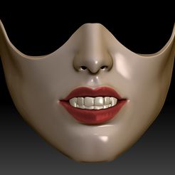 Femmask1d.jpg Fichier STL Female masks・Plan pour imprimante 3D à télécharger, 3rdesignworks