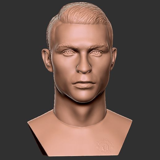13.jpg Download OBJ file Cristiano Ronaldo Manchester United bust for 3D printing • Design to 3D print, PrintedReality