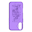 california 16 plus.stl Iphone 16 plus case with california 3D relief camera Button simple back