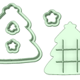 Arbol-30-80mm-3-en-linea_e.png Tree 30 80mm to assemble 3 in line cookie cutter