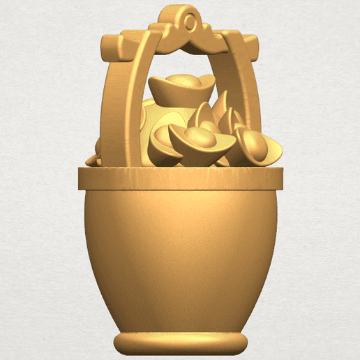TDA0502 Gold in Bucket A04.png Download free file Gold in Bucket • Model to 3D print, GeorgesNikkei