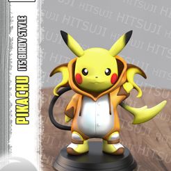 11.jpg Free 3D file Pikachu ItsBirdy Style・Object to download and to 3D print