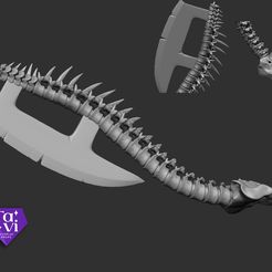 1cg.jpg Sans Spine axe  from Axetale AU of game Undertale STL for 3d printing