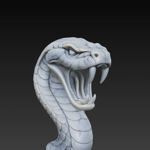 The Beautiful Snake Statue higly detailed - 3D model önizlemesi
