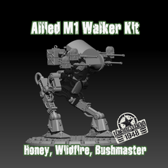 m1_kit.png Fichier 3D WEIRDWAR - DUST 1947 / 1948 - Kit M1 Walker (Honey, Wildfire, Bushmaster)・Design imprimable en 3D à télécharger