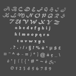 Characters_Matura_MT.png ALPHABET Matura_MT Font, NUMBERS AND SPECIAL CHARACTERS TO DECORATE