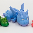 flexi-dragon.png Articulated Pyro, our cute flexi dragon fidget toy, its articulated and printed in place