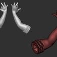 Arm_left_keyed.JPG Belly Dancer Pinup 3D print model