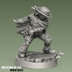 i MINIATURES 3D file The Mysterious Stranger - Post Apocalyptic gunslinger・3D printing idea to download, imitationoflife