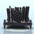3.jpg Wooden cart on wheels with barrels 1 - Hobbit Dark Age Medieval terrain